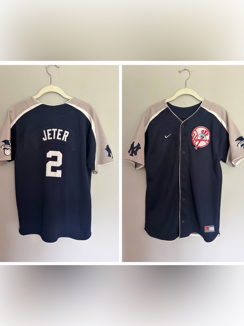 Vintage Nike New York Yankees Derek Jeter Size Small Baseball Jersey Navy MLB